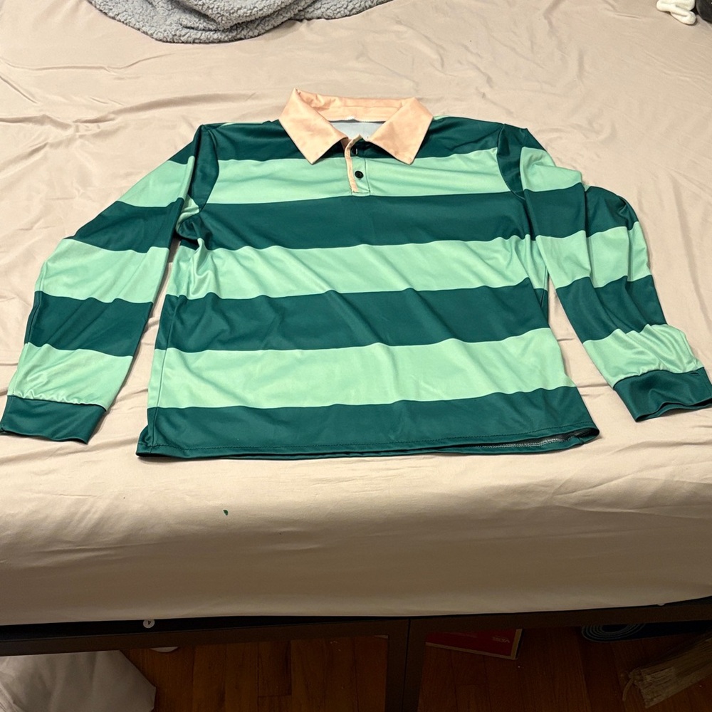 Blues Clues! Steve’s Polo! Striped Green and Teal Shirt